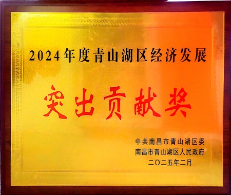 2024年度青山湖區(qū)經(jīng)濟(jì)發(fā)展突出貢獻(xiàn)獎(jiǎng)
